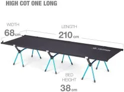Helinox High Cot One Long -Tentes de fête soldes helinox high cot one long black cyan blue 4 1