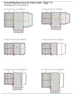 Outwell Air Repair Tube - Red -Tentes de fête soldes outwell air repair tube red transparent 1