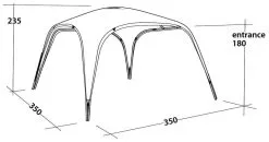 Outwell Summer Lounge L Blue -Tentes de fête soldes outwell summer lounge l blue 1